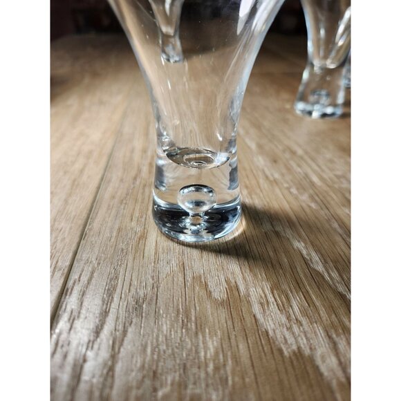 Set Of 4 Clear Vintage Chic Glass V-Shaped Cocktail/Martini Glasses With Decorat - Picture 2 of 8